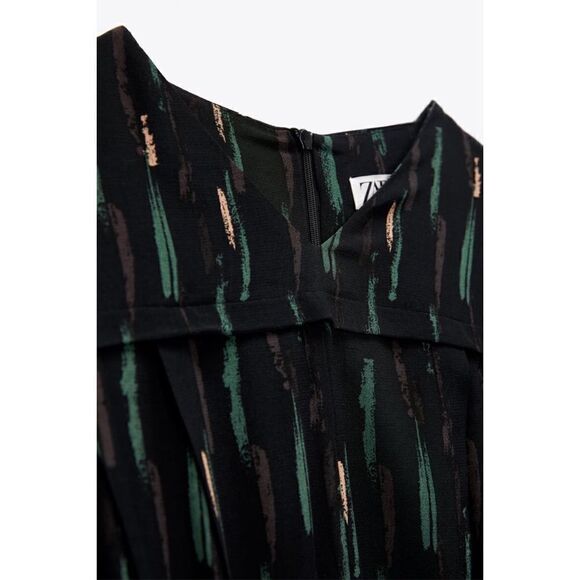 NWT Zara The Gabriela Dress Abstract Printed Long Sleeve Short Mini Dress, Small - Picture 9 of 14